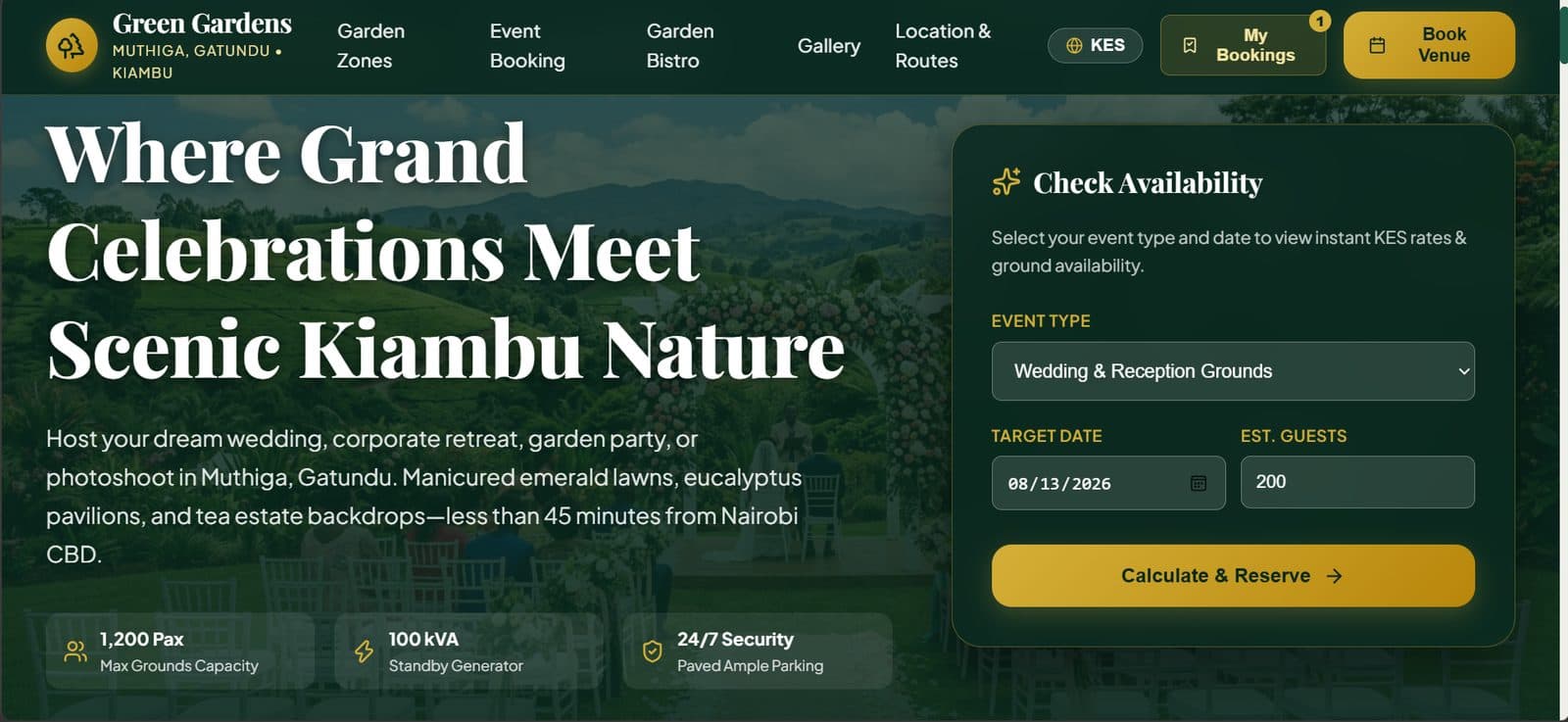Green Gardens Muthiga — a real Navora Core website, live now